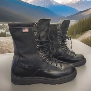Danner Acadia Womens 8” Black Leather Combat Boots Size 6.5 Goretex